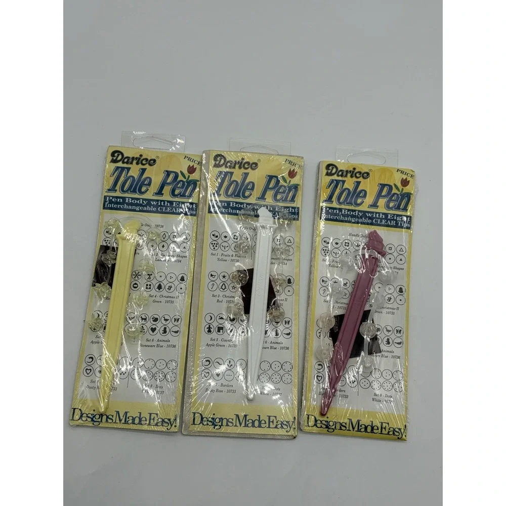 Darice Tole Pen With 8 Interchangeable Clear Tips Set Of 3
